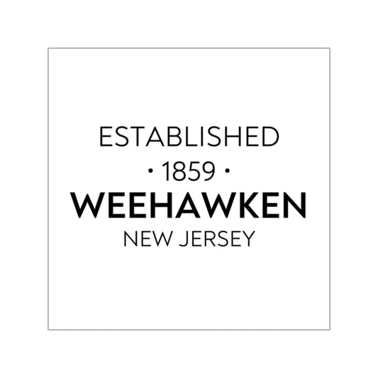 Established Weehawken Square Vinyl Sticker