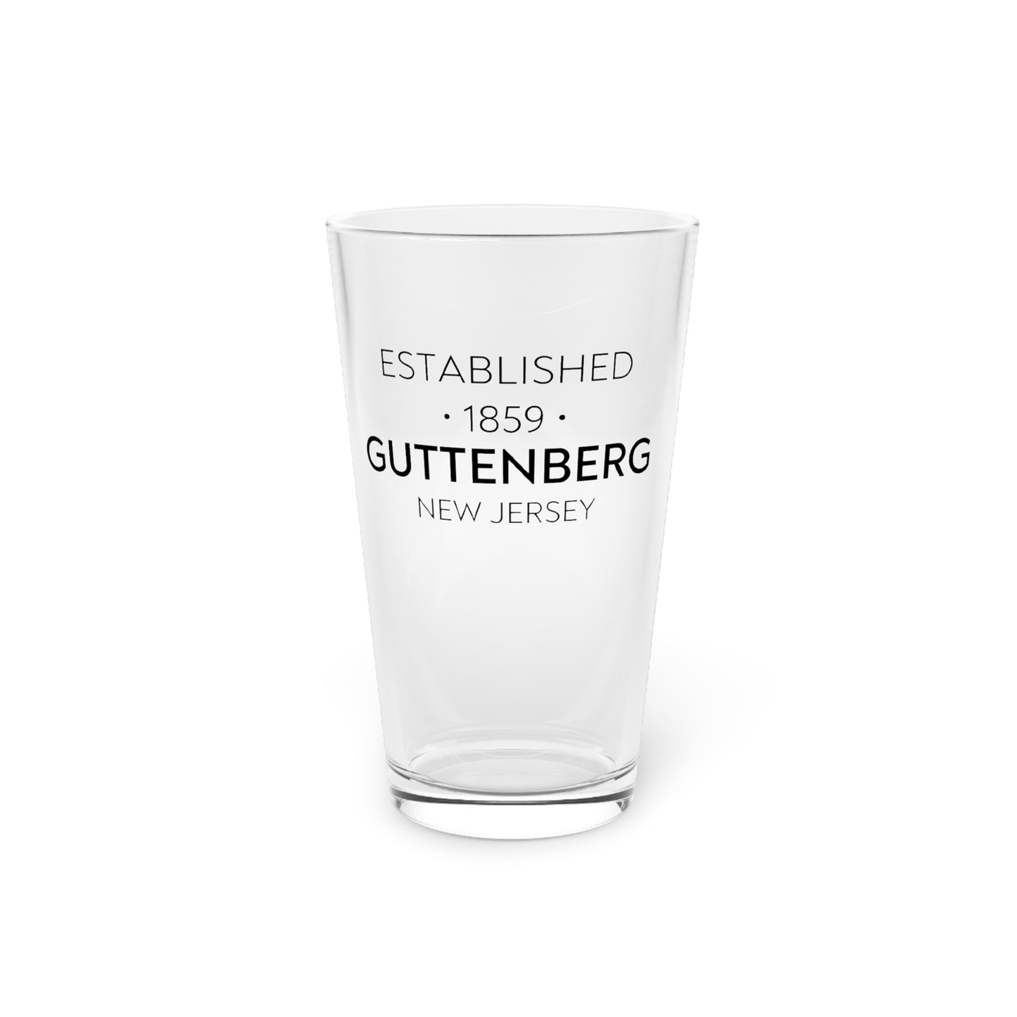 Established Guttenberg Pint Glass