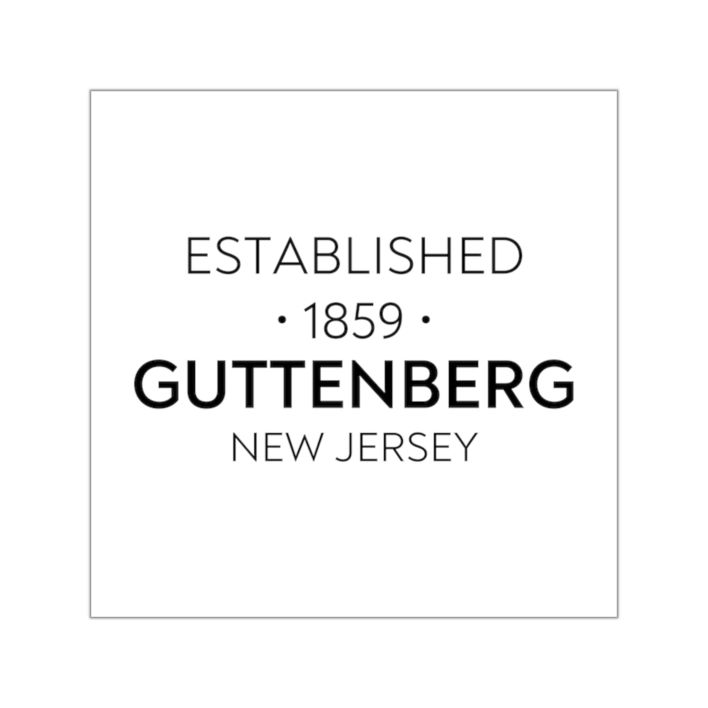 Established Guttenberg Square Vinyl Sticker