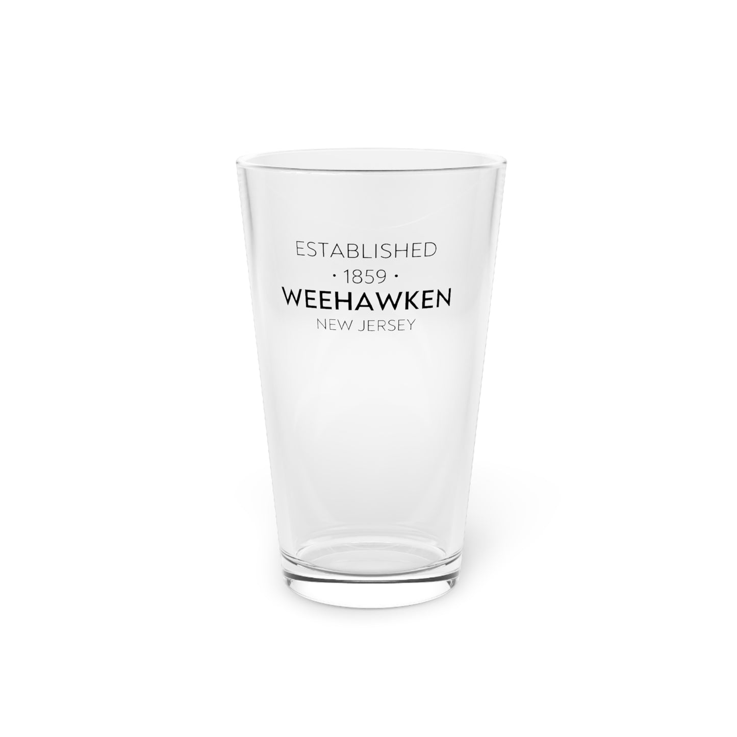 Established Weehawken Pint Glass